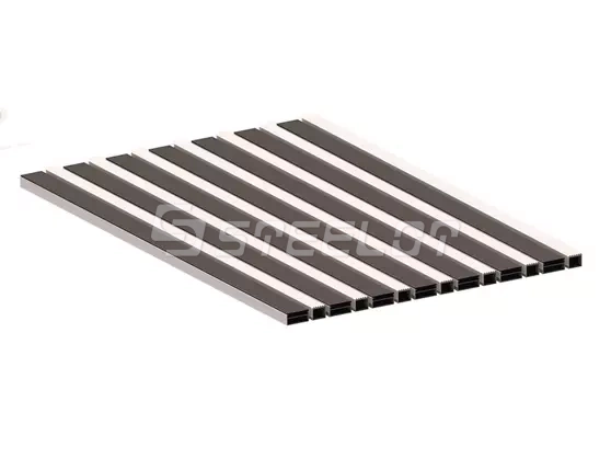 Алюминиевая решетка SteeGuard Стандарт 40 резина + скребок