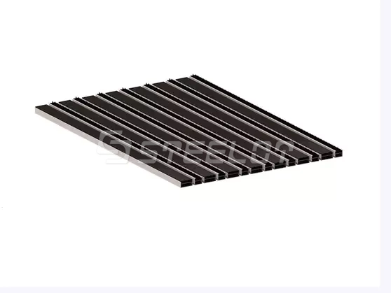 Алюминиевая решетка SteeGuard Стандарт 40 резина + щетка
