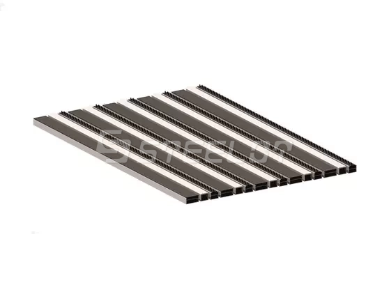 Алюминиевая решетка SteeGuard Стандарт 40 резина + щетка + скребок