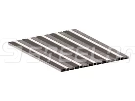 Алюминиевая решетка SteeGuard Стандарт 40 резина + ворс + широкий скребок