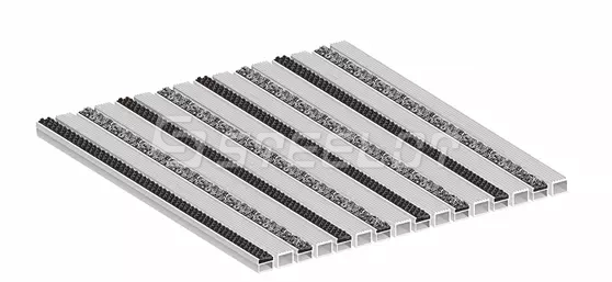 Алюминиевая решетка SteeGuard Стандарт 40 5 щетка + ворс