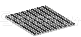 Алюминиевая решетка SteeGuard Стандарт резина + ворс