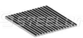 Алюминиевая решетка SteeGuard Стандарт резина + щетка