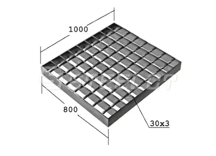 Решетчатый настил сварной SP 1000х800х30х3
