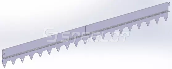 Разделитель-бордюр T-образный 1200-135-21,6-1,5, AISI 304