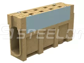 Моноблок полимербетонный ревизионный с полимербетонной решеткой SteeBlock DN110 H290, кл. F900