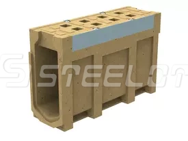 Моноблок полимербетонный ревизионный с полимербетонной решеткой SteeBlock DN150 H190, кл. Е600